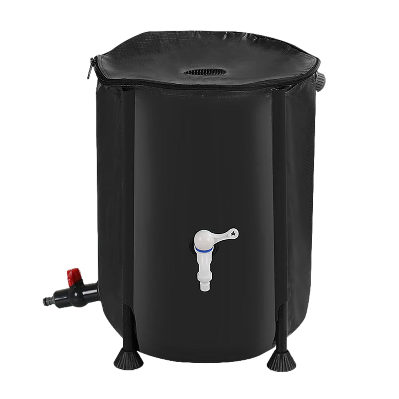 Autowasch - Barilotto per raccolta acqua piovana, raccoglitore per acqua | piovana, 200 l, portatile, resistente alle intemperie, serbatoio 'acqua, serbatoio per la pioggia con filtro e set di