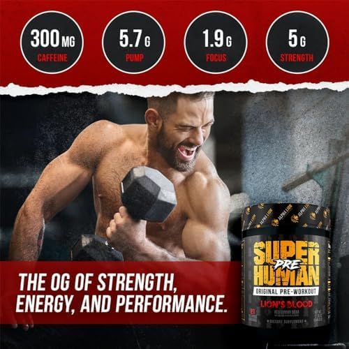 ALPHA LION Pre Workout Powder, Beta Alanine, L-Taurine & Tri-Source Caffeine for Sustained Energy & Focus, Nitric Oxide & Citrulline for Pump (21 Servings, Lion's Blood Flavor), Pack of 1 - Image 2