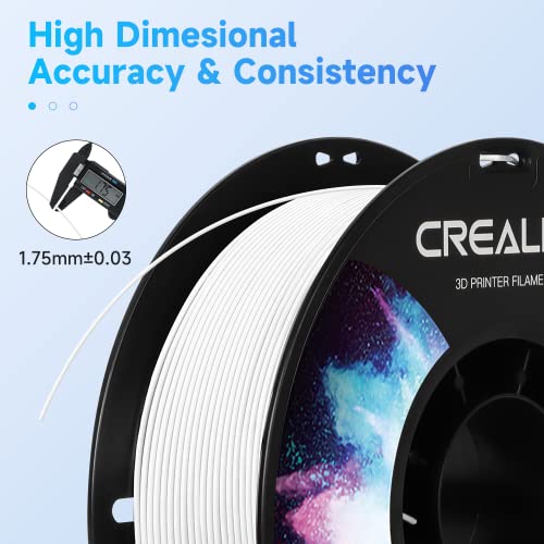 Image of Creality ABS Filament 1.75mm, 3D Printer Filament, No-Tangling, Strong Bonding and Overhang Performance Dimensional Accuracy + /-0.02mm, 2.2lbs /Spool