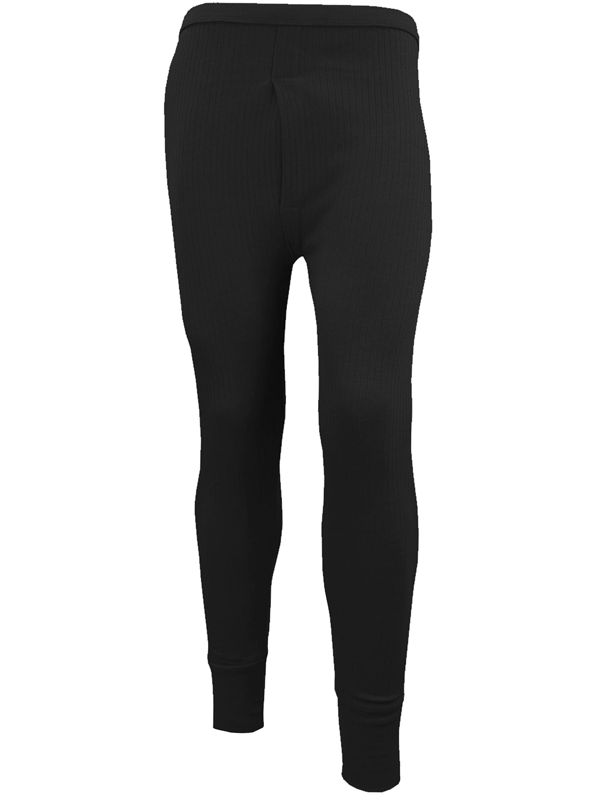 989Zé ENZO Mens Thermal Bottoms Long Johns Bottom Trouser Underwear Ski Winter Warmer Stretch Pants (Black, 6XL)