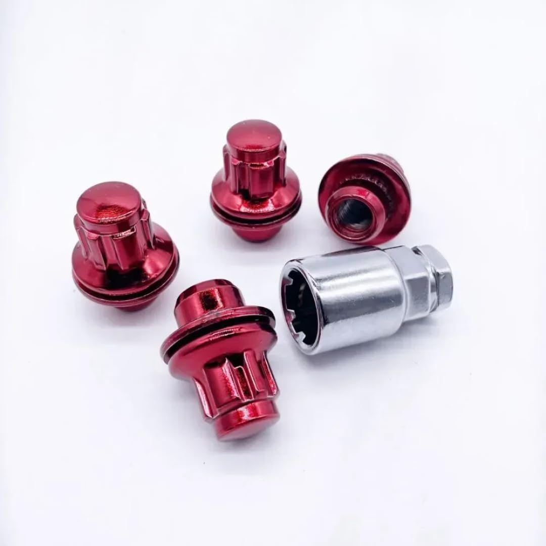 Nakrętki do Kół dla Toyota Corolla Land Cruiser Prado Hiace 4Runner Hilux, 4+1 śruby nakrętek piast kół M12x1,5 + klucz grubość 47 mm