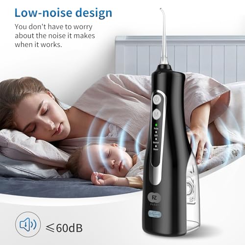 Hydropulseur électrique FLOZI 300ml avec grattoir à langue et brosses