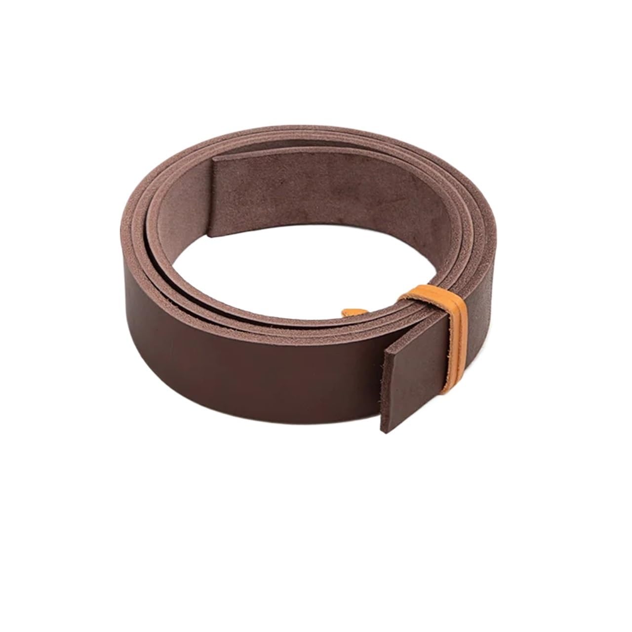 Leather Strap Belt Blank Strip Genuine Cowhide Tooling Veg Tanned Shoulder & Butt Craft Hand Making Tag(Brown)