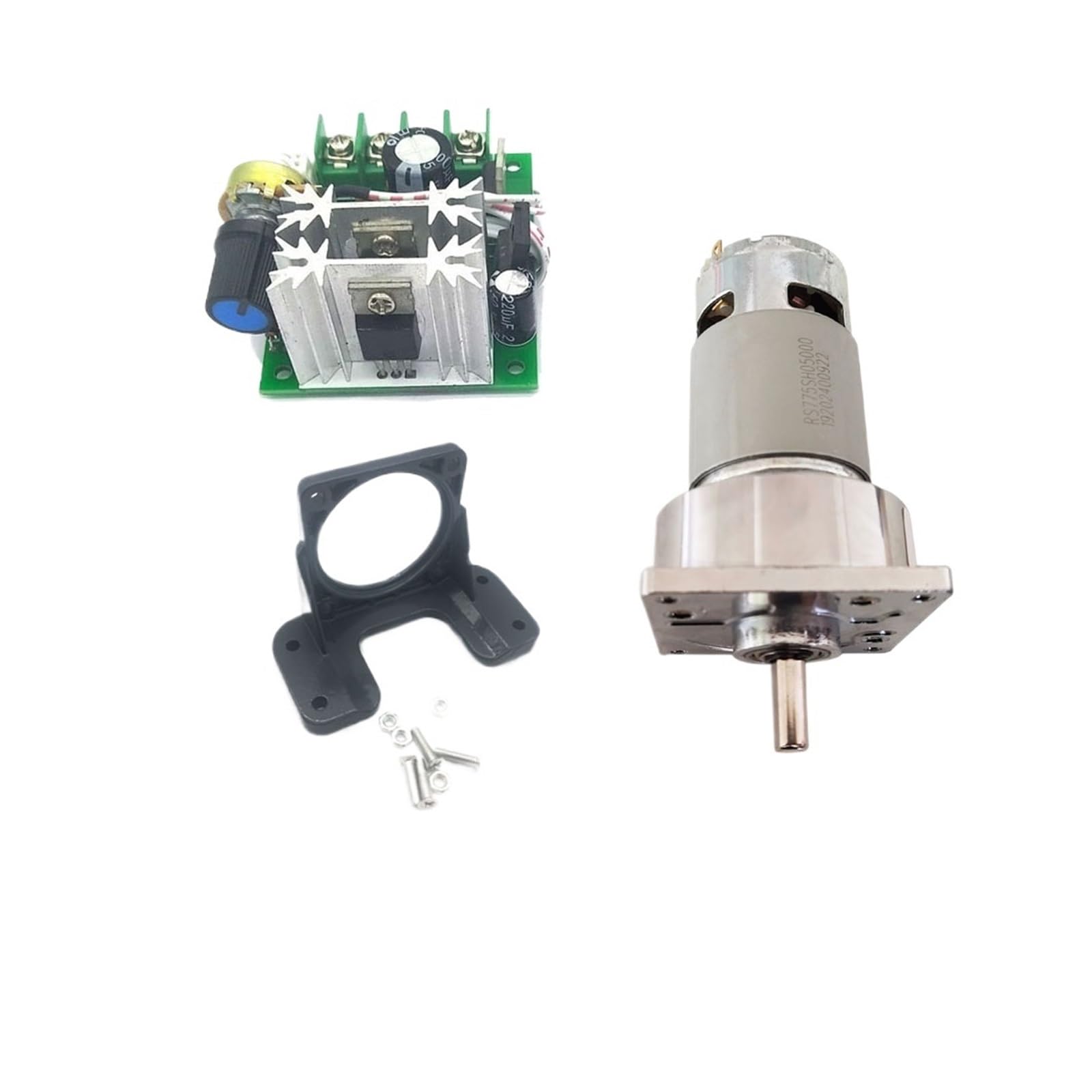 Motorreductor de CC de 80 kg/cm, gran par, 5-500 rpm, 35 W, 775, 12 V, 24 V, minimáquina eléctrica, reductor for herramientas eléctricas, personalizado.(Package A,12V 5rpm)