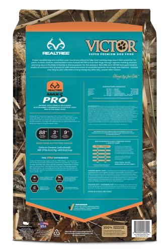 Image of VICTOR Realtree MAX-5 PRO High Protein Dry Dog Food - Gluten Free, 40 lb