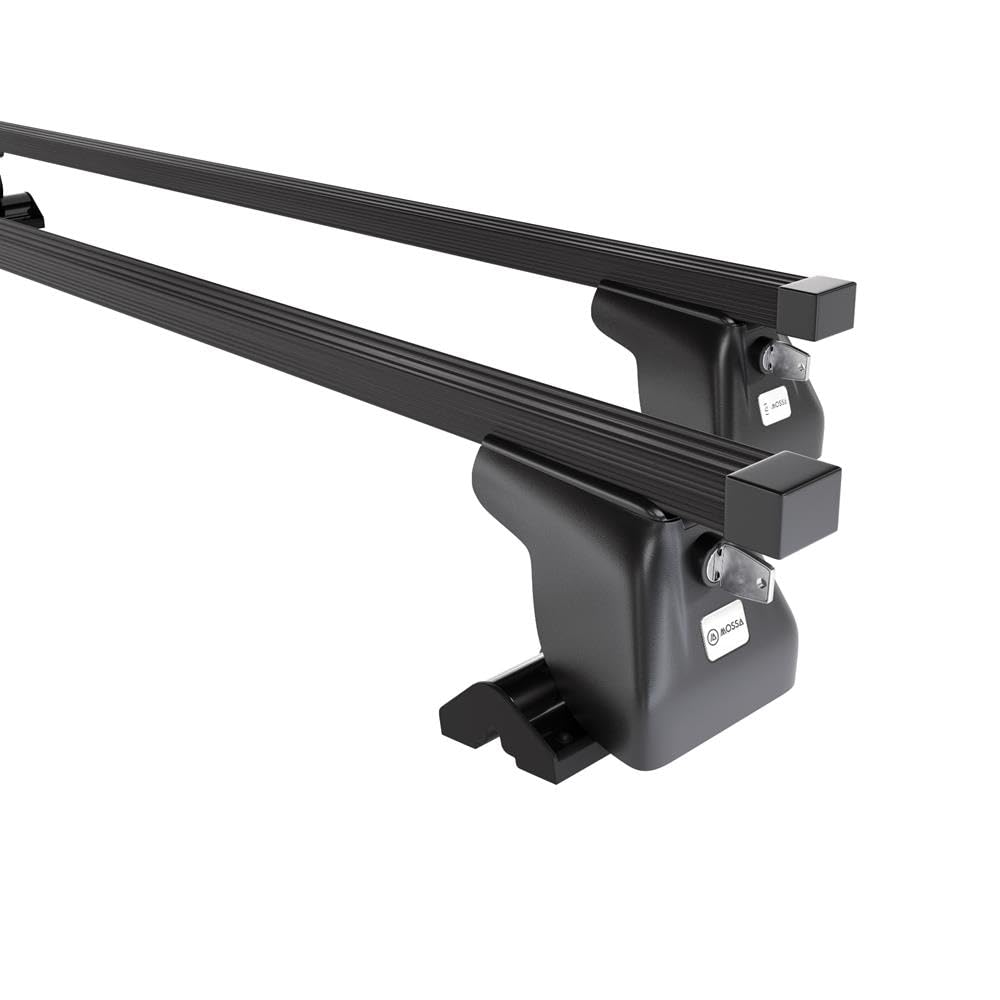 Mossa Barras de Techo Acero aptas para VW Crafter I (2006-2016) Negro | Furgoneta - perfil en T