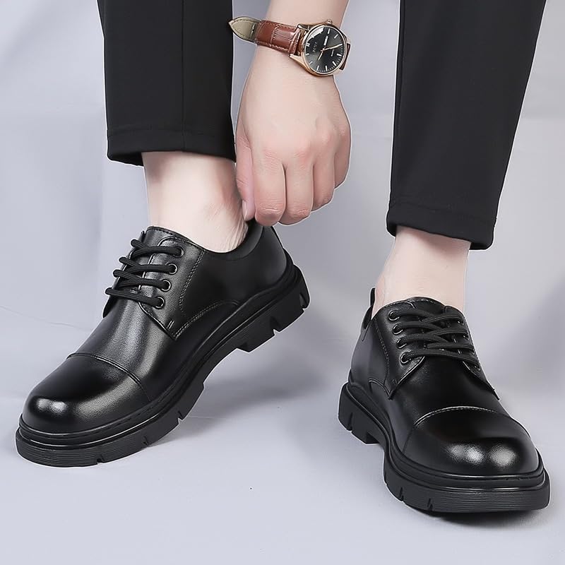 Men's Dress Sneakers Casual Oxford Lace Up Formal Shoes Work Office Business Height-Increasing Shoes for Men4