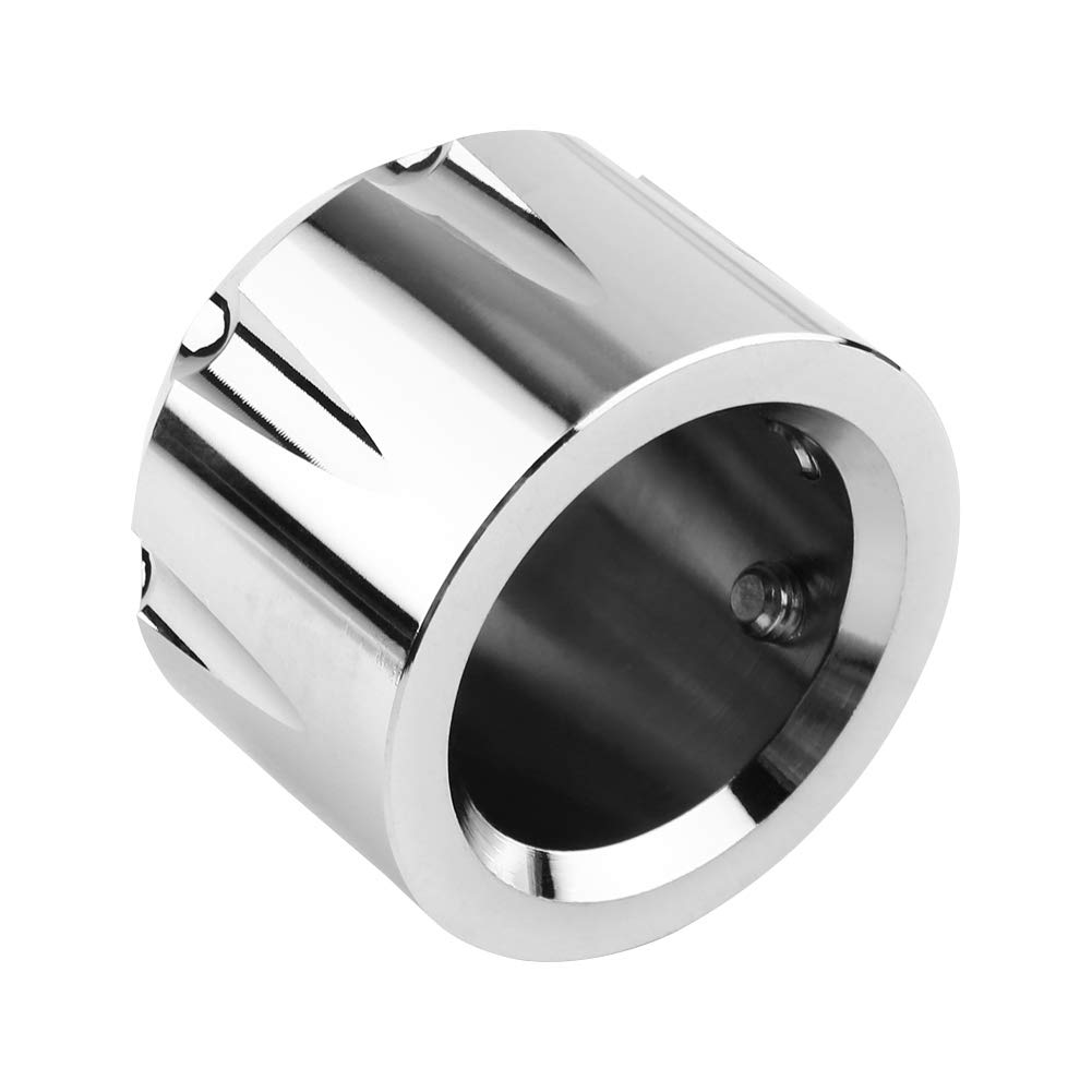 2 Pièces CNC Aluminium Moto Essieu Avant Crâne écrou Boulon Couvercle Capuchon Harley Essieu Couvre Moto écrou Breakout Couverture Avant 03 Electra Glide Softail Classique(Argent électrolytique)