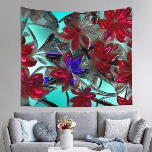 Tapiz de pared grande DUWAA con flores para una decoración moderna de sala y dormitorio