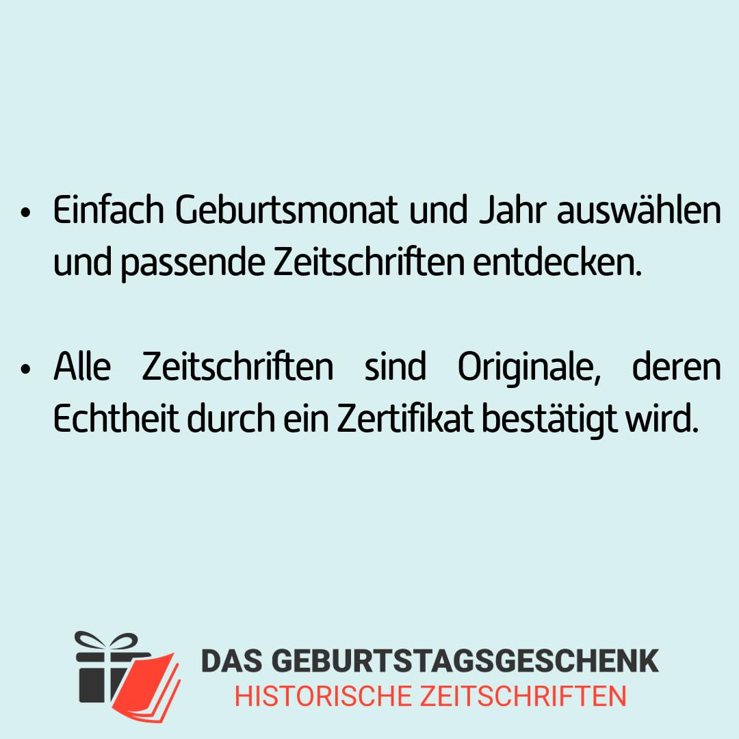 Echte, historische Motorradzeitschrift vom Jahr der Geburt ab 1955 bis 2008 - Echtheit durch Zertifikat garantiert - Personalisiertes Geschenk Mann Papa Onkel Freund Kollege