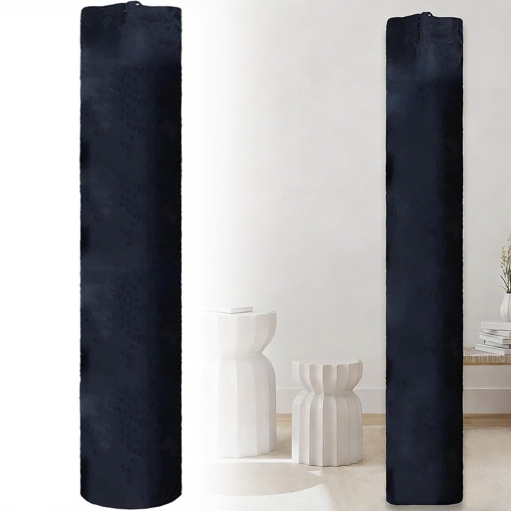 Custodia impermeabile Oxford per tappeti, con coulisse, antipolvere, per coperte e tappeti, nero (50 x 234 cm)