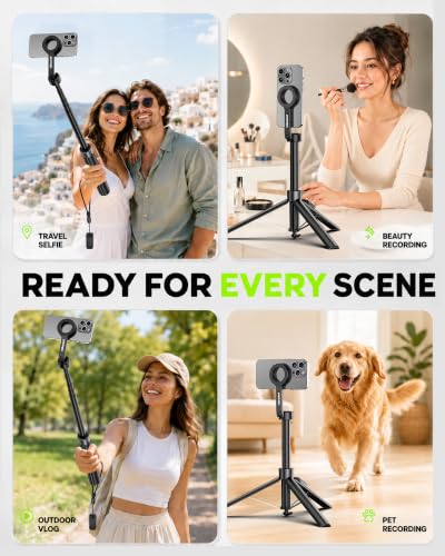 Image of UBeesize 71 inch Phone Tripod Stand & Magnetic Selfie Stick Tripod for iPhone