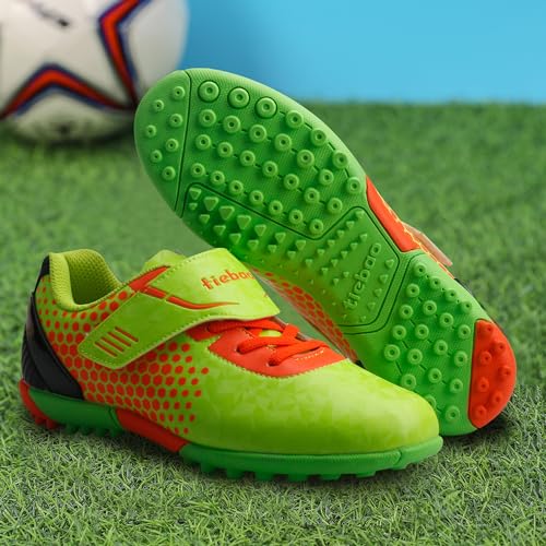 Kids Soccer Shoes Laceless Turf Outdoor Boys Girls TF Football Little Big Child Soccer Cleats4