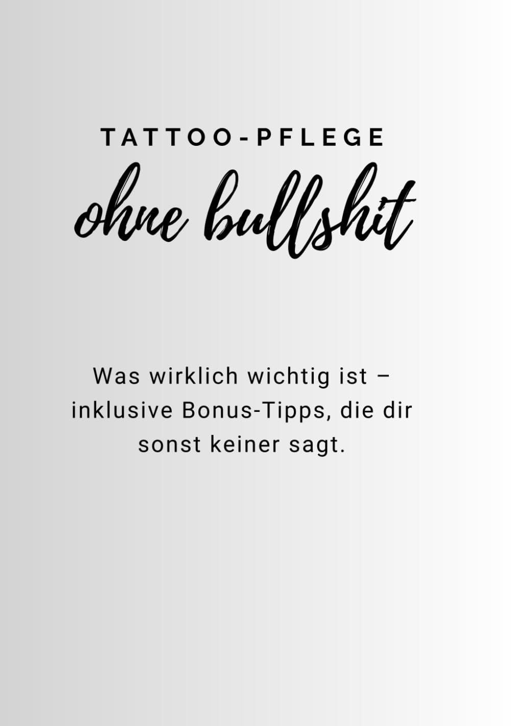 Tattoo-Pflege ohne Bullshit: Was wirklich wichtig ist- inklusive Bonustipps, die dir sonst keiner sagt.