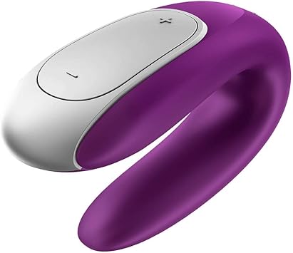 Satisfyer Double Fun Connect App, 9,5 cm, con aplicación, color:púrpura