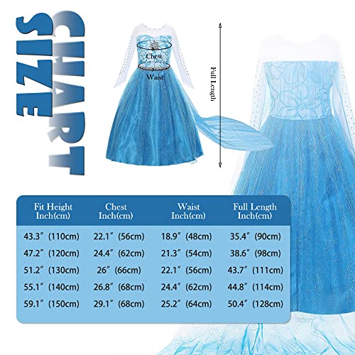Princess Costumes For Girls Dress Up Clothes For Little Girls Toddler Costume With Accessories Crown Christmas Birthday Party (100 3 Years) #TOP6