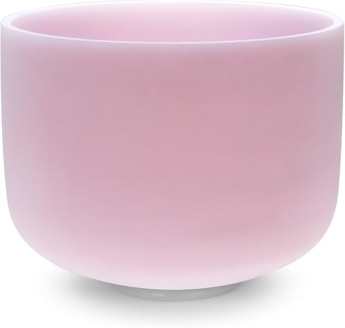 Miniatura 5 de TOPFUND Morganite Fusion C# Note - Cuenco de cristal de 10 pulgadas para chakras suprarrenales con funda de transporte resistente y delantero de