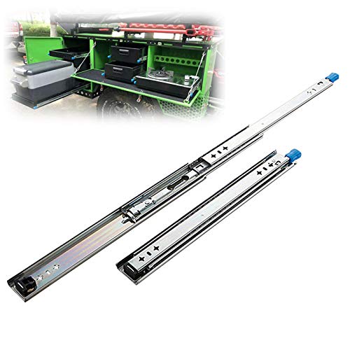 YSJX Schwerlast Schubladenschienen Vollauszug 250mm - 1500mm 80Kg Tragkraft Auszüge Schubladenschienen,Kugellager,Seitenmontage,1 Paar Cover