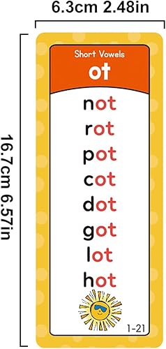 Miniatura 8 de Tarjetas flash de fonética, tarjetas de fonética para el hogar, niños en edad preescolar que aprenden palabras a la vista, juegos de lectura de