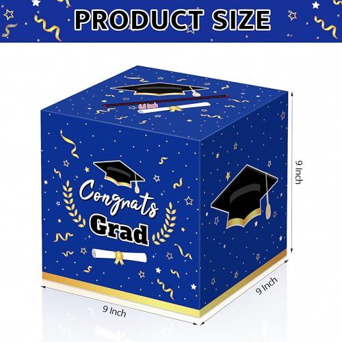 Image of Kelool Graduation Decorations 2026 Blue Graduation Card Box Graduation Party Decorations,Graduation Box,Congrats Grad Gifts for 2026 Graduation Party Supplies Favors