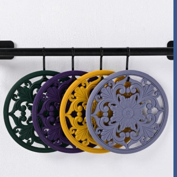 Miniatura 7 de Smithcraft Salvamanteles para platos calientes, salvamanteles de silicona, almohadillas calientes para cocina, salvamanteles para ollas y sartenes