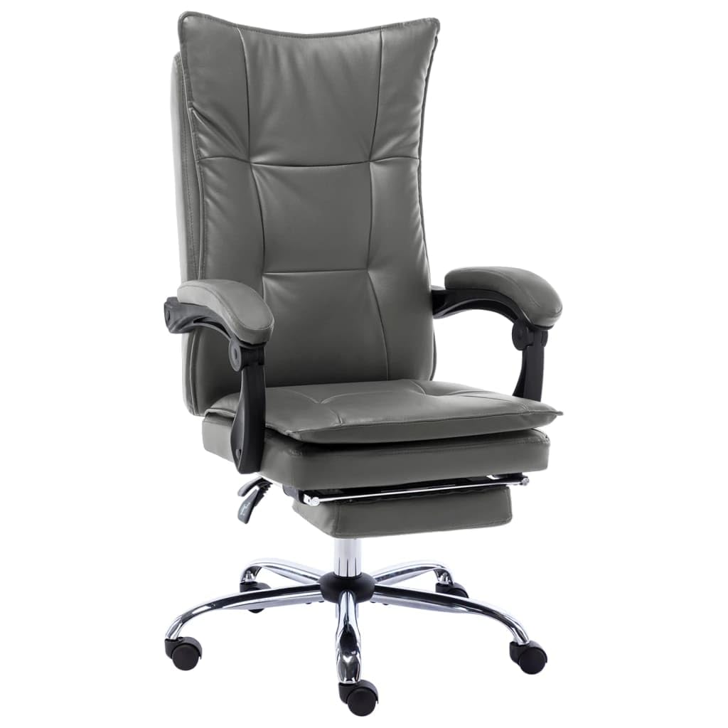 Silla de oficina ergonómica regulable en altura con respaldo alto y reposapiés, silla de oficina ajustable de 95 a 150 grados, equipada con ruedas de nailon para oficina