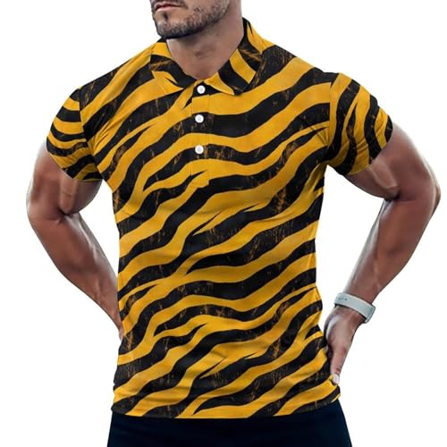 Polo de golf jaune et noir pour homme idéal pour les jours d'été