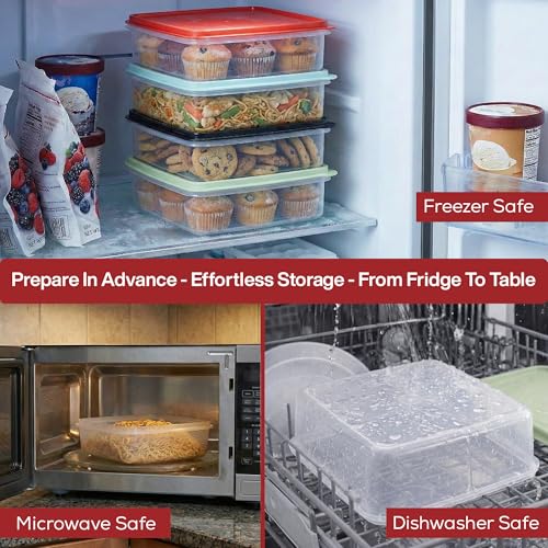Image of Signoraware BPA Free Plastic Square Big Container (3 Ltr x 2 | Set of 2 | Pink)