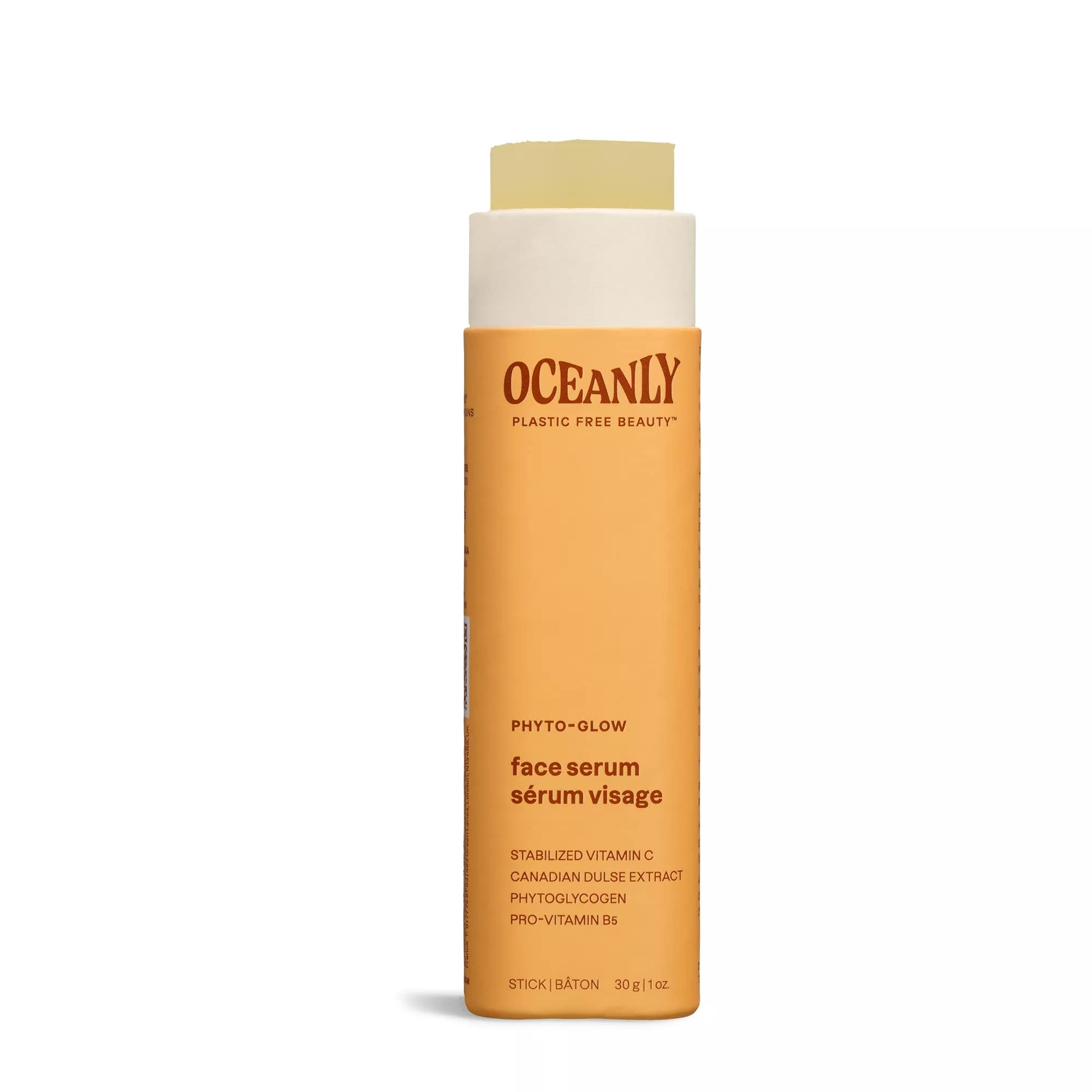 ATTITUDE Oceanly Face Serum Bar – certyfikat EWG – bez plastiku – składniki roślinne i mineralne – wegańskie produkty do pielęgnacji skóry – PHYTO GLOW – bez substancji zapachowych – 30 g