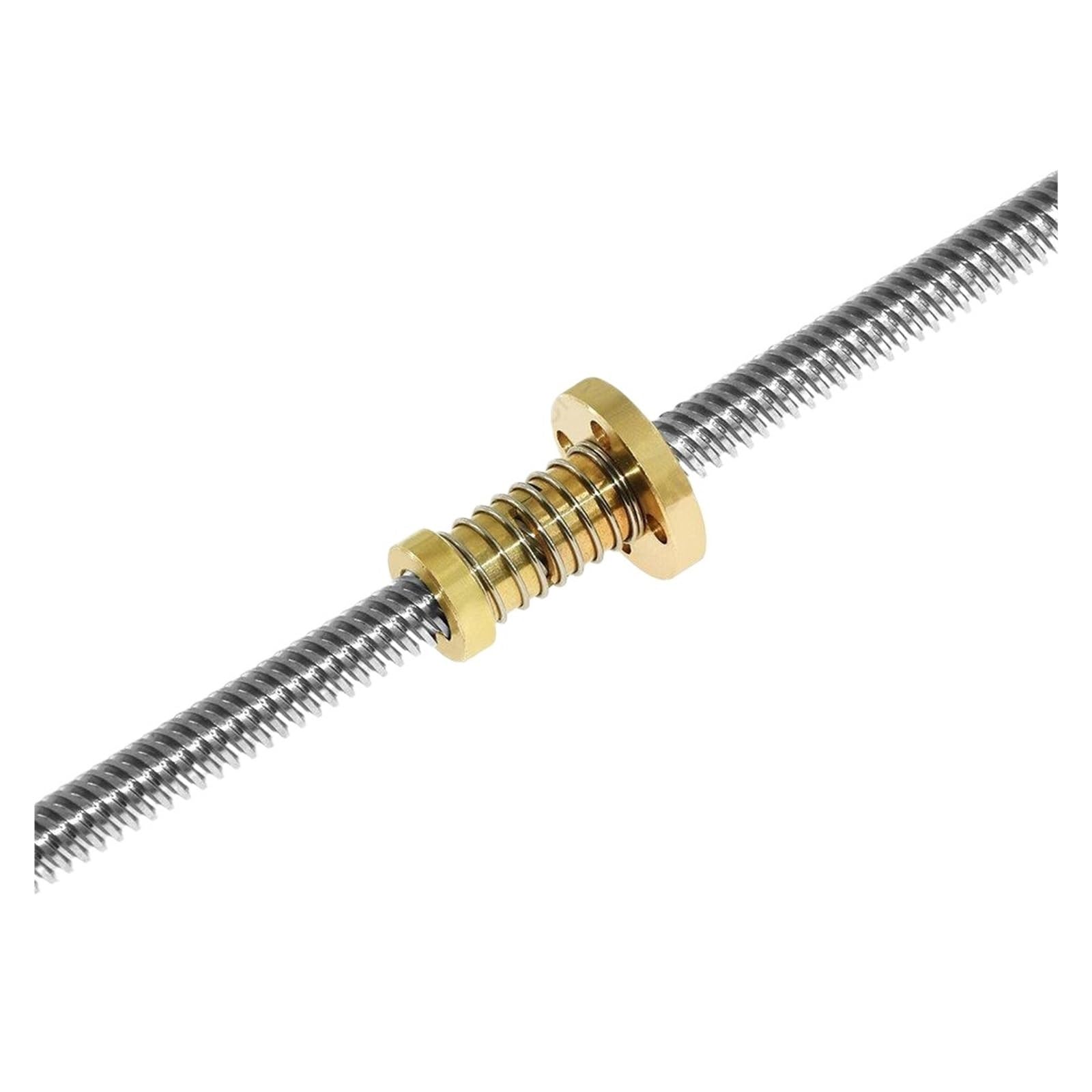 Metal Ball Screw nut Trapezoidal Lead Screw T8 Lead Screw Anti Backlash Spring Load Nut Thread 8mm Pitch 1mm Length 250mm-850mm(300mm)