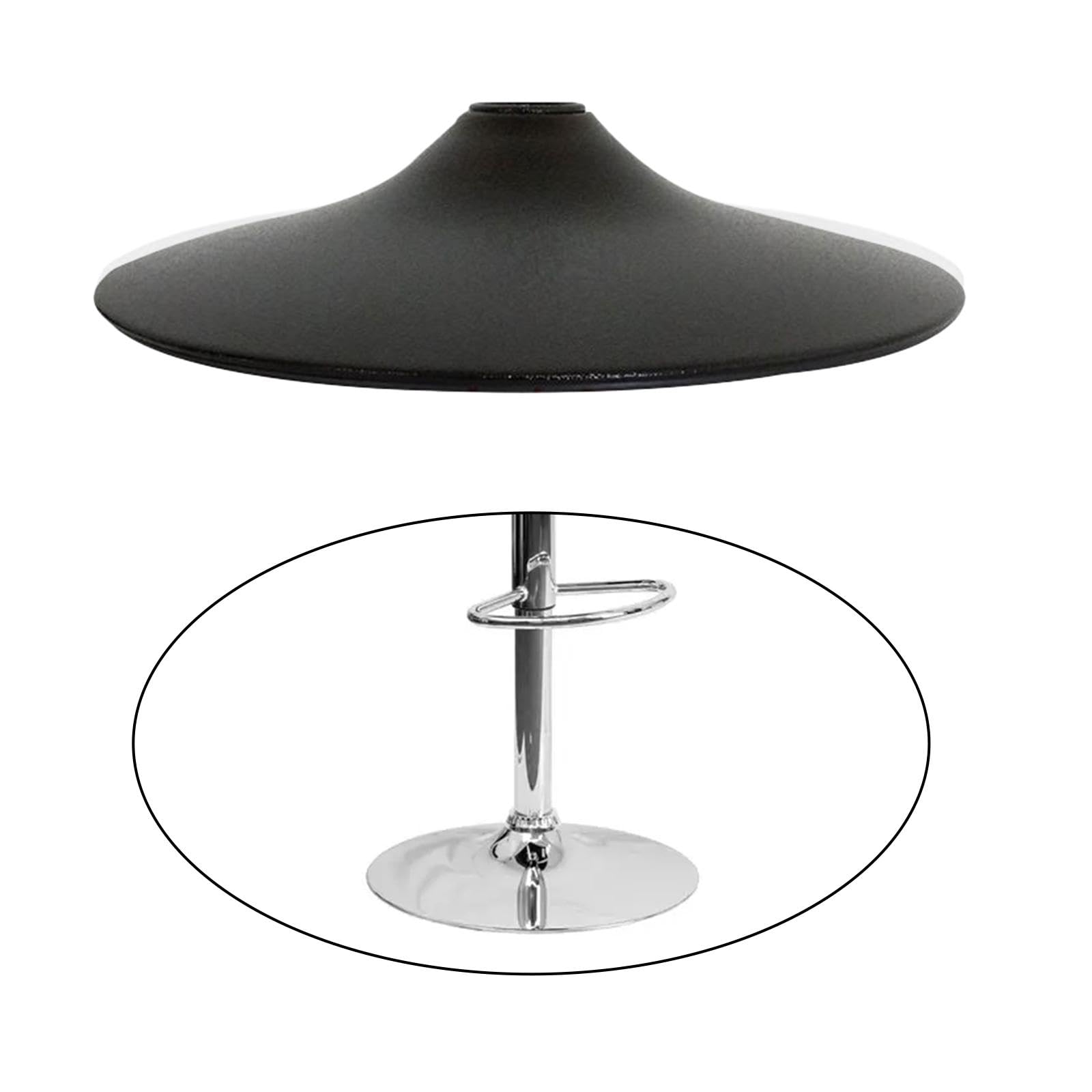 Piastra di Montaggio Base per Sgabello Da Bar Da Pub di Ricambio, Metallo, Ferro, Sostituzione di Pezzi di Ricambio, Accessori per Sgabelli Da Bancone, Nero 41 cm