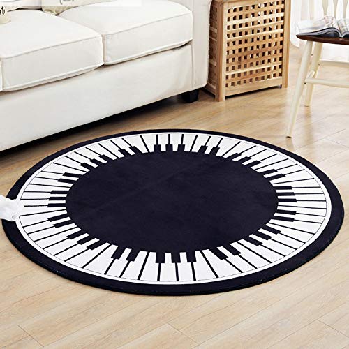 Tapis antidérapant rond noir à rayures pour sécuriser votre sol
