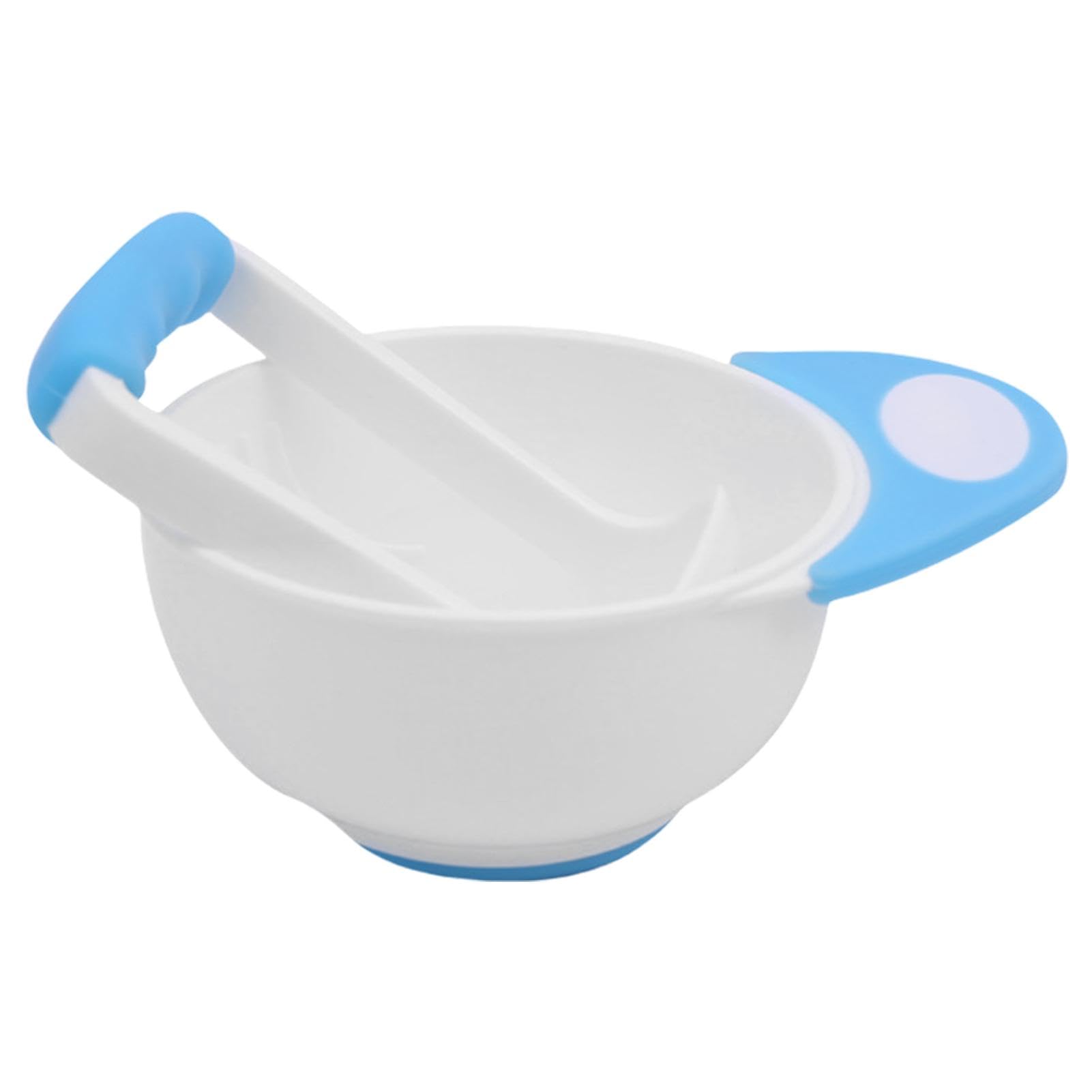 Mashing Bowl | Non Slip Baby Food Masher and Processor with Long Handle | Fruit Vegetable Mash Weaning Bowl Blender
