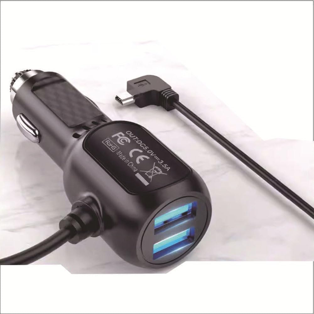 1 x Dashcam-Kabel, Dashcam mit USB-Kabel, Gleichstrom-zu-DC-Ladegerät, 12 V