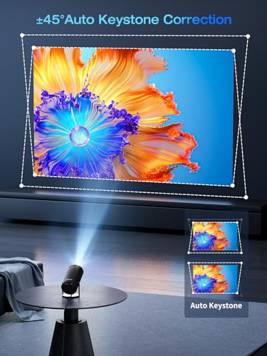 Mini Projector Portable Android 11-16000 Lux Projector 4K Supported 180° Rotation & Auto Keystone, Outdoor Projector Compatible with TV Stick/Windows/iOS/Android/HDMI/USB Mini Projector Portable Android 11-16000 Lux Projector 4K Supported 180° Rotation & Auto Keystone, Outdoor Projector Compatible with TV Stick/Windows/iOS/Android/HDMI/USB