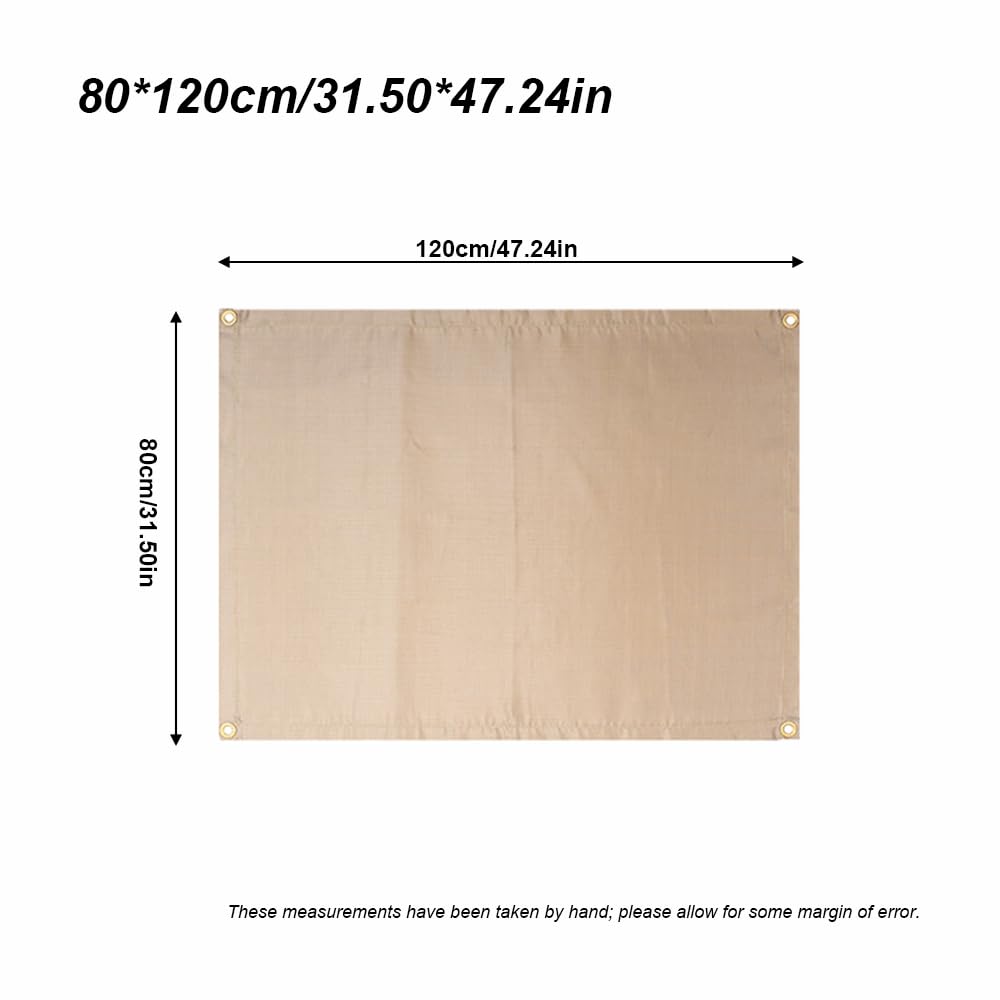 80 x 120 cm Tapis anti-étincelles pour poêles de cheminée, ignifuge 1000 °C