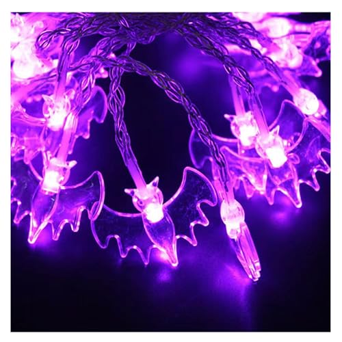 2PCS Halloween Bat Led Lights 10ft 20 Led String Lights Battery Powered - image 1