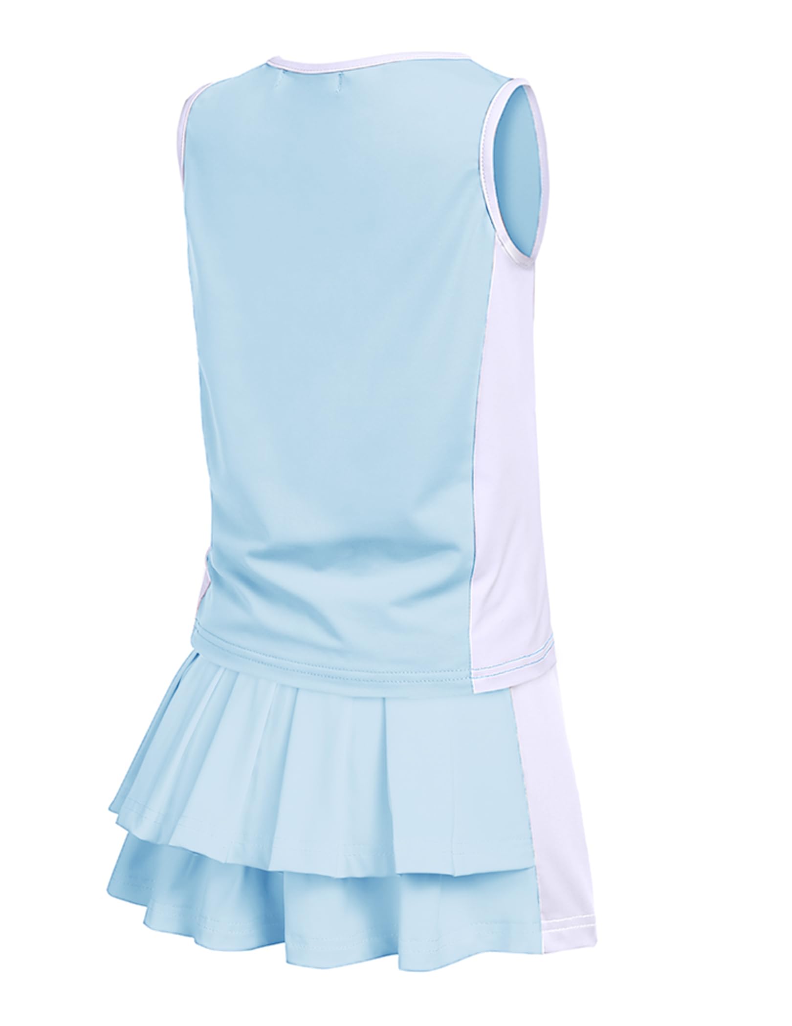 Zaclotre Girls Tennis Dress with Pockets Sleeveless Tank Top and Skirt Sets
