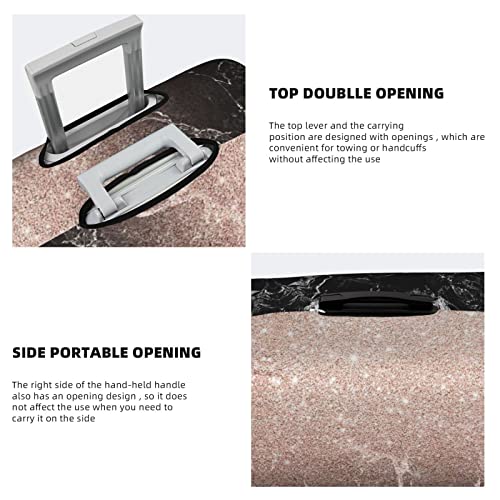 Housse de valise marbre extensible et lavable avec fermeture éclair cachée - 6