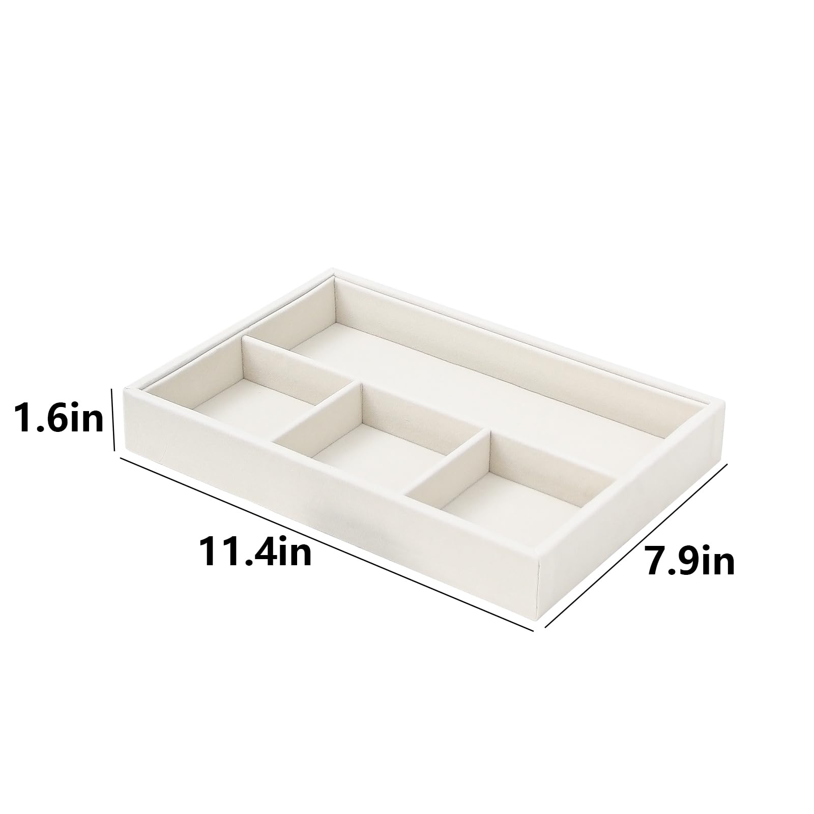 Bandeja organizadora de mesita de noche, bandeja de almacenamiento de escritorio para joyas, gafas de sol, teléfono, reloj, perfume, lápiz labial, mesita de noche, bandeja de soporte multiusos para