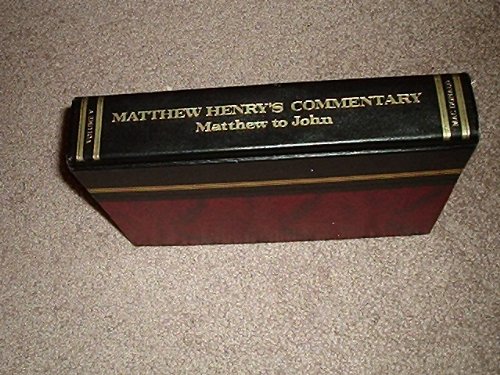 MATTHEW HENRY Bible Commentary MATTHEW to JOHN ... B0069SA1BK Book Cover