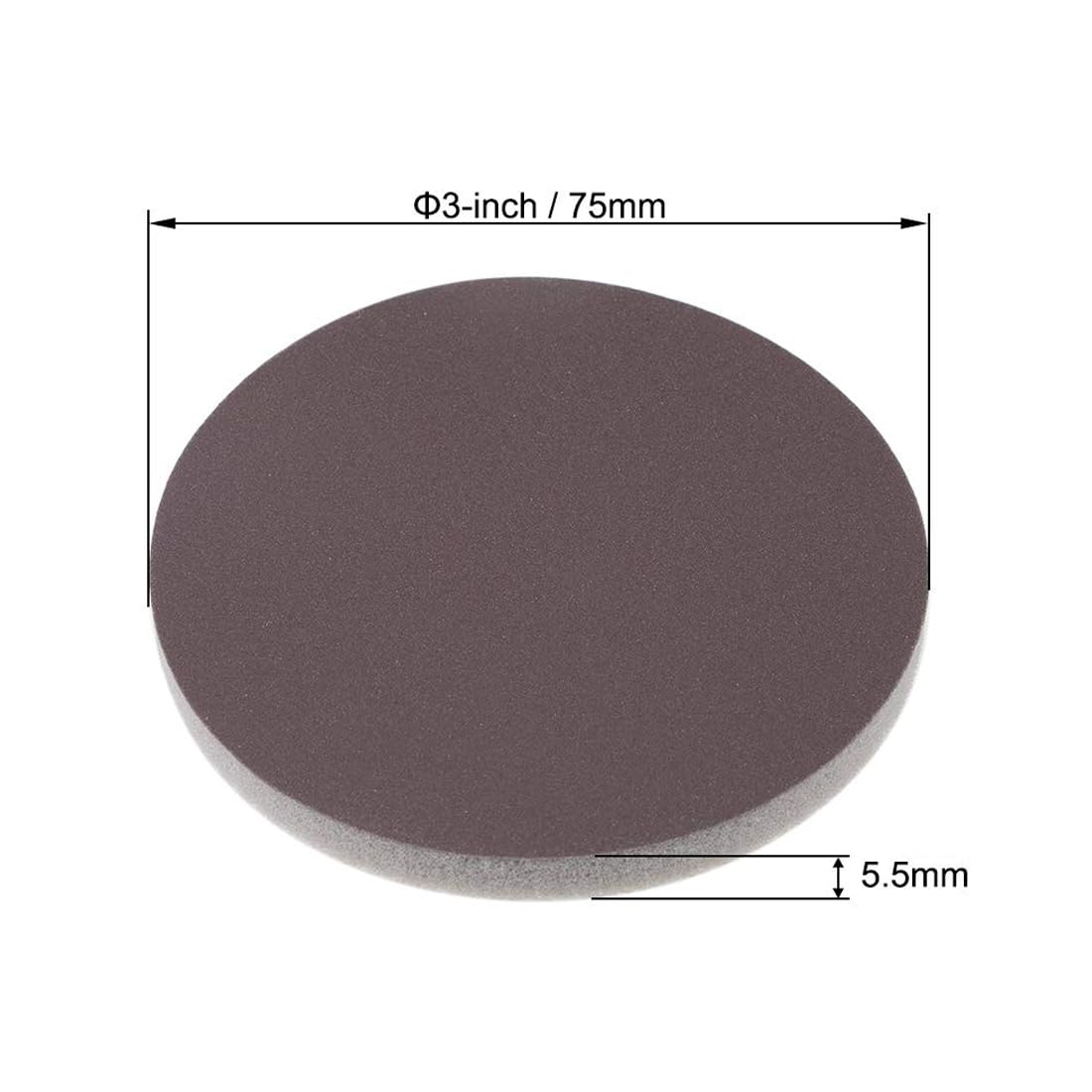 MACHSWON 3 Inch Sander Pad Sanding Sponge for Auto Wood Drywall Metal Brown Corundum 1200-1500 Grit 20 Pcs - Image 2