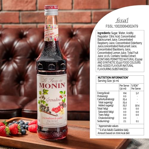 Image of Monin Grenadine Bottle, 700 Ml, Liquid