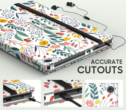 Image of MoKo Case Fits All-New HD 10 & 10 Plus Tablet (13th /11th Generation, 2023 /2021 Release) 10.1 inch - Slim Folding Stand Cover with Auto Wake /Sleep, Flowers