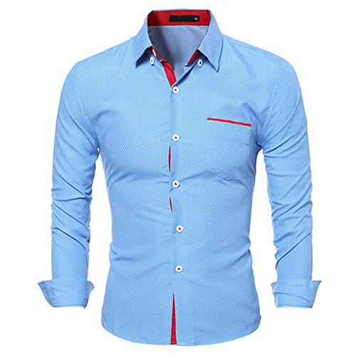 Primavera Nueva Casual Moda Delgada Camisa De Los Hombres Delgado De Manga Larga Camisa De Los Hombres Golpear Color Moda