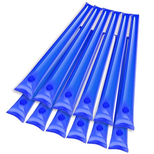 Camitlli 12 Pack 0.7mm Thicker Water Tubes for Pool Cover Weights Inground 10FT Blue Single Chamber...
