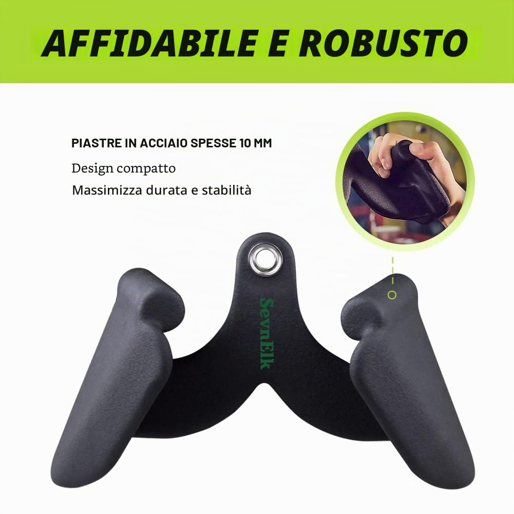 Maniglia di fila per macchine per cavi casa/palestra,Combo Tricep Press Down Cable Attachments,T-bar V-Bar bicipiti Curl Tricep LAT pulldown Bar Back Strength Training Handle