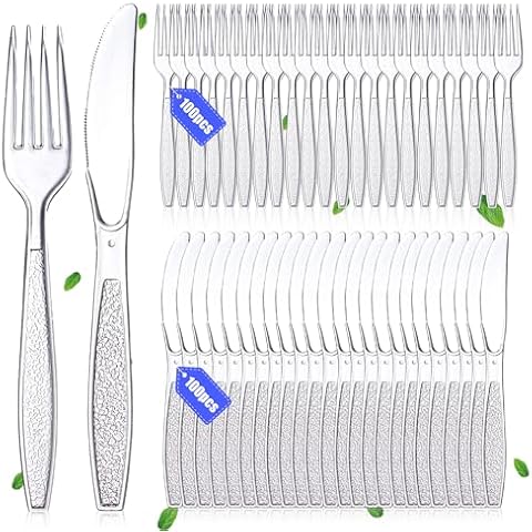 Couverts en Plastique RYAN 200Pcs Cover