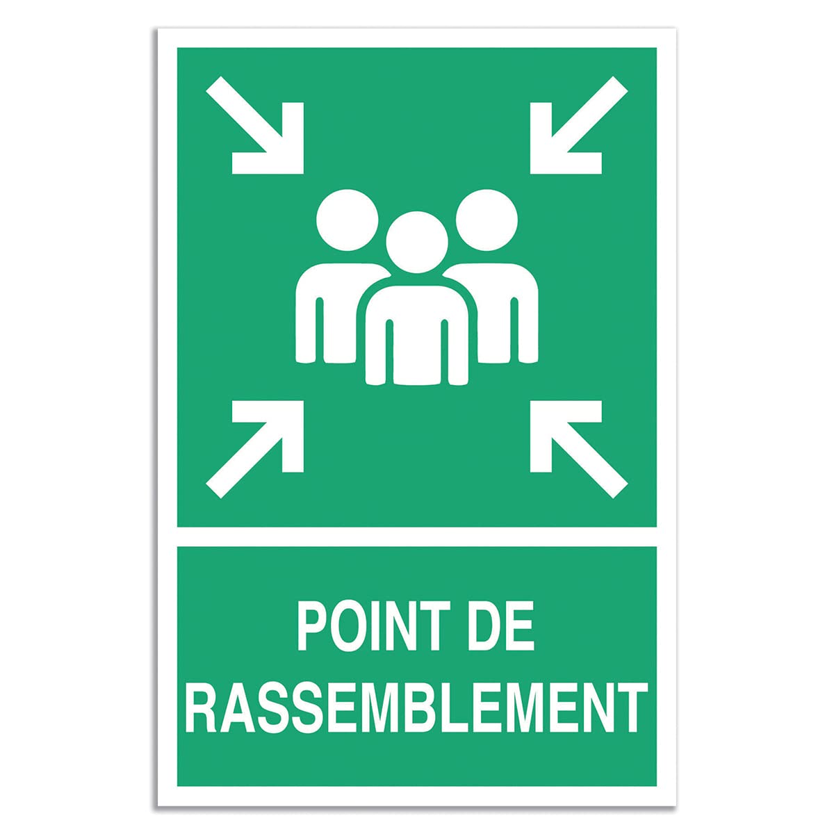 GRAVURE CONCEPT Panneau Point de Rassemblement - Norme ISO 7010