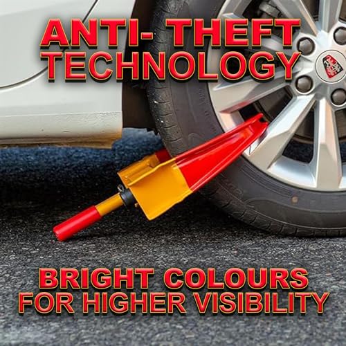 Buystarget Wheel Clamp Car Safety Lock Heavy Duty Adjustable Universal Anti Theft Wheel Locking Mechanism Secure Claw for Car Van Caravan Boat Trailer Motorcycle Security Strong Reliable Long Lasting - Image 5